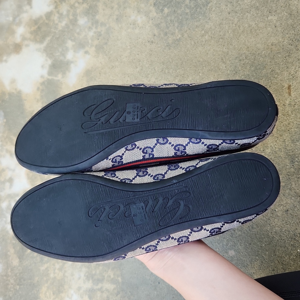 Auth Gucci Logo Flats 8.5 WITH BOX - Picture 11 of 16